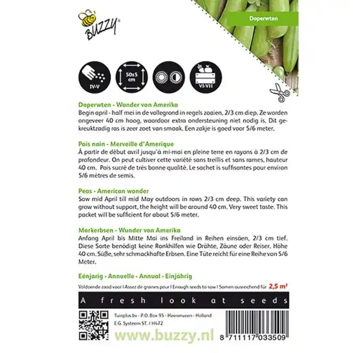 Must-Have Buzzy® Doperwten Wonder van Amerika