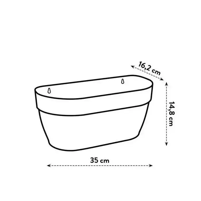 Wandkästen Vibia Campana Wall Basket dunkelgrau 35 cm - Elho Sofort Bestellen