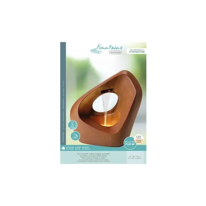 Jetzt Kaufen Springbrunnen Freiform Polyresin braun 52 cm - Lumineo