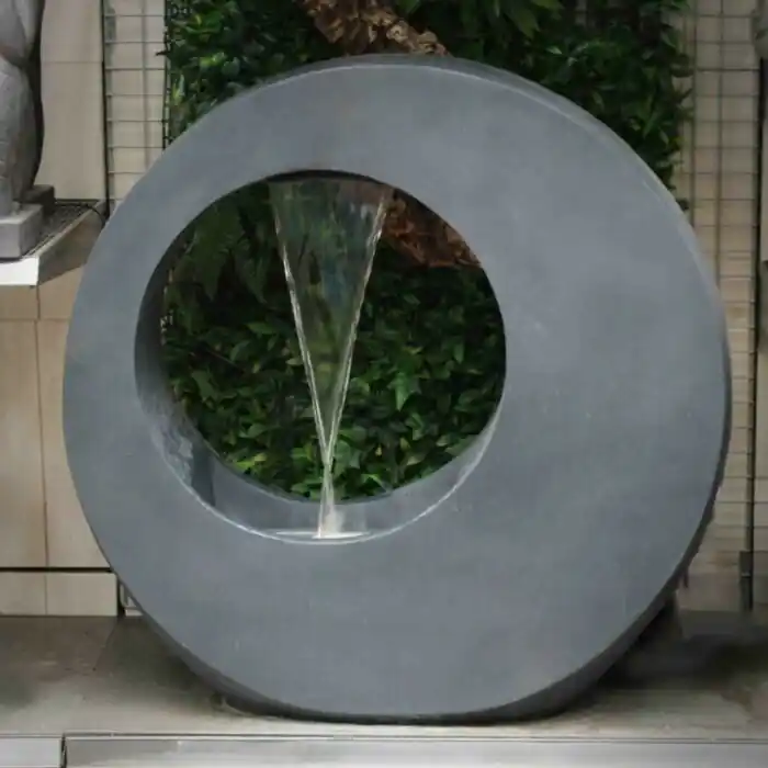 Brunnen rund grau Polyresin Ø 92 cm Kracherpreis
