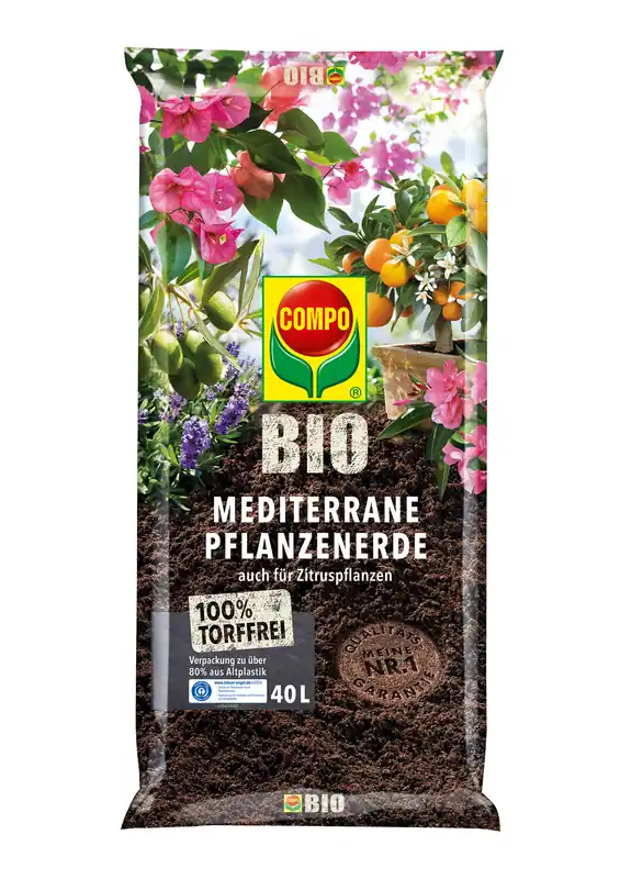 Knallerangebot COMPO BIO Mediterrane Pflanzenerde torffrei 40l - Garten Online Shop & Weber Grill Store