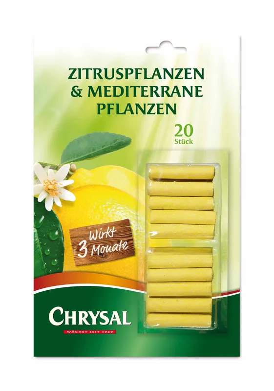 Angebot Chrysal Zitrus- & Mediterrane Pflanzen Düngestäbchen 20 Stück - Garten Online Shop & Weber Grill Store