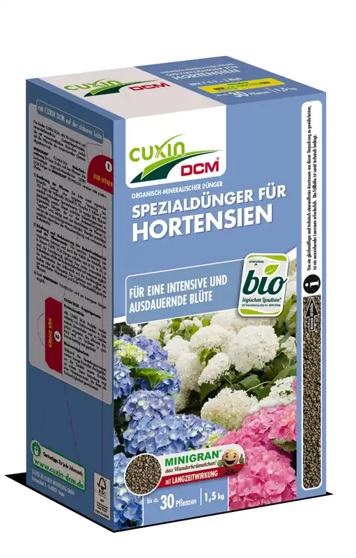Aktuell CUXIN DCM Spezialdünger für Hortensien 1,5kg - Garten Online Shop & Weber Grill Store