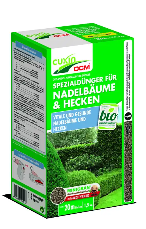 Schneller Versand CUXIN DCM Spezialdünger für Nadelbäume und Hecken 1,5kg - Garten Online Shop & Weber Grill Store