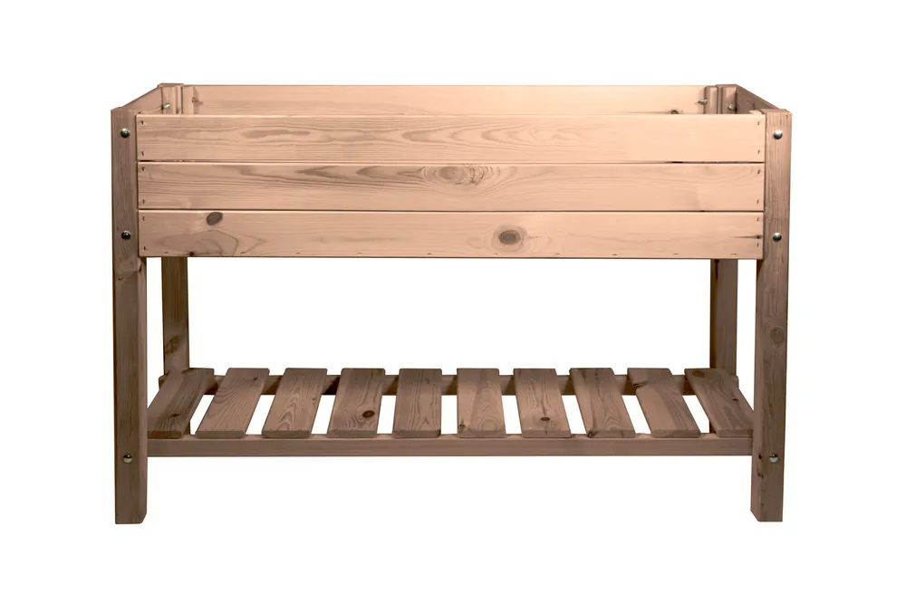 Online Kaufen mgc24 Hochbeet Massiv L 118x40x78cm Kiefernholz dunkelbraun - Garten Online Shop & Weber Grill Store