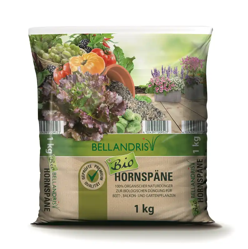 Bellandris Bio Hornspäne 1kg - Garten Online Shop & Weber Grill Store Schneller Versand