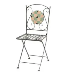 Neue Kollektion Siena Garden Fiore Klappstuhl schwarz/silber, Gest. Eisen/Mosaik-Optik - Garten Online Shop & Weber Grill Store