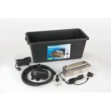 Heißes Angebot Set Wasserfall Niagara 30 LED, Pumpe 2300 l/h, 65 l Becken