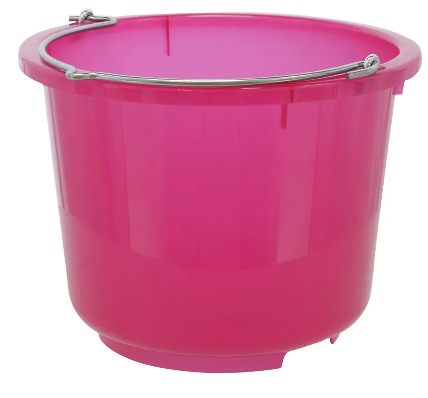 Echt Stall- und Baueimer, 12ltr. rosa transparent