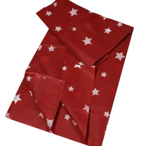 Rabatt Deko-/Wintervlies Stern 50g/m2 rot/weiß, 500x150cm