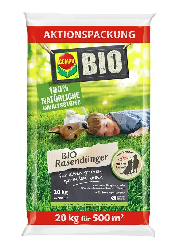 COMPO BIO Rasendünger Aktion 20 kg Top-Preis