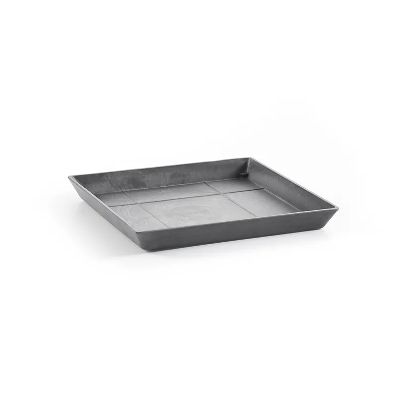 Ecopots Untersetzer Quadr. grau 28x28xH3 cm/1,65 l Versand Am Gleichen Tag