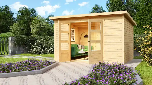 KONIFERA Gartenhaus »"Sandstedt 5" naturbelassen« aus hochwertiger nordischer Fichte Mega-Angebot