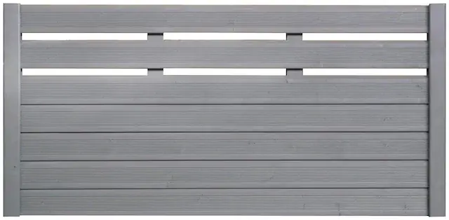 BM Massivholz Holzzaun Fichte grau lasiert, LxH: 180x90 cm Neuheit