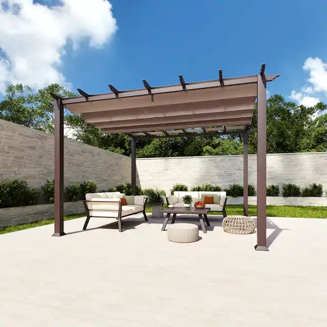 Paragon Pavillon »FLORIDA« Aluminiumpavillon mit verstellbarem Sonnensegel Direktkauf
