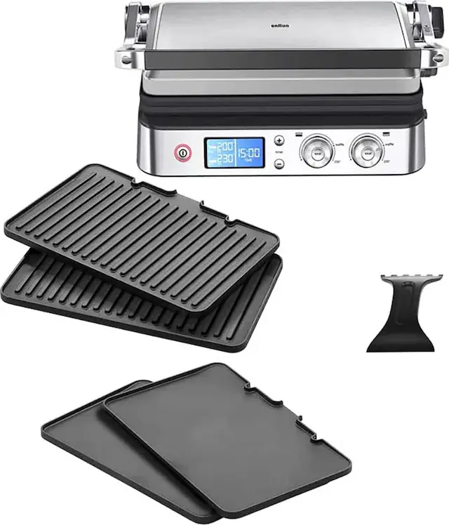 Neu Im Sortiment Braun Kontaktgrill »MultiGrill 9 CG 9043 - 3 Kochpositionen, bis 250°C, 16 Burger Patties« 2000 W Spülmaschinenfeste Platten + individuell temperierbar