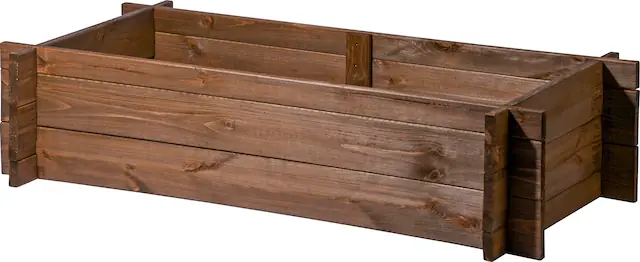 Beliebt dobar Hochbeet »Steck-Hochbeet Massivholz Gr. M., Dunkelbraun« Füllvolumen ca. 115 Liter, LxBxH: 117x58,5x27,5 cm