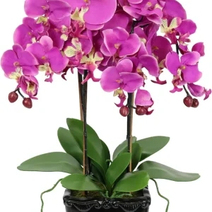I.GE.A. Kunstblume »Künstliche Orchidee in Schale Phalaenopsis Kunstblume Blume« Kunstorchidee Deko Dekoblume Seidenblume Schneller Versand
