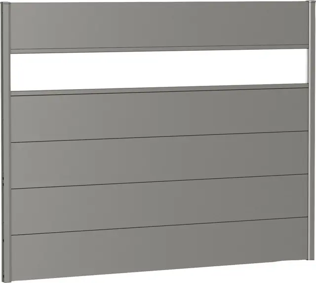 Kracherpreis Biohort Sichtschutzelement 5 Metall-Paneele, 1 Acrylglas-Paneel und 2 Schienen, LxH: 180x137 cm