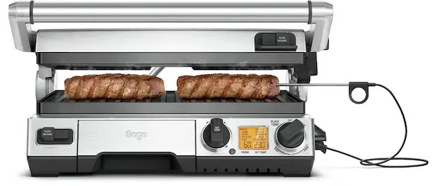 Letzte Chance Sage Kontaktgrill »the Smart Grill Pro, BGR840BSS« 2400 W antihaftbeschichtete und geneigte Grillfläche