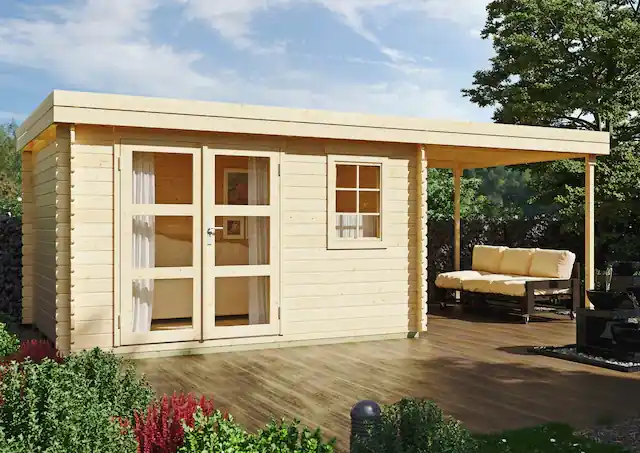 Kiehn-Holz Gartenhaus »Eibsee« aus naturbelassenem Fichtenholz Sonderaktion