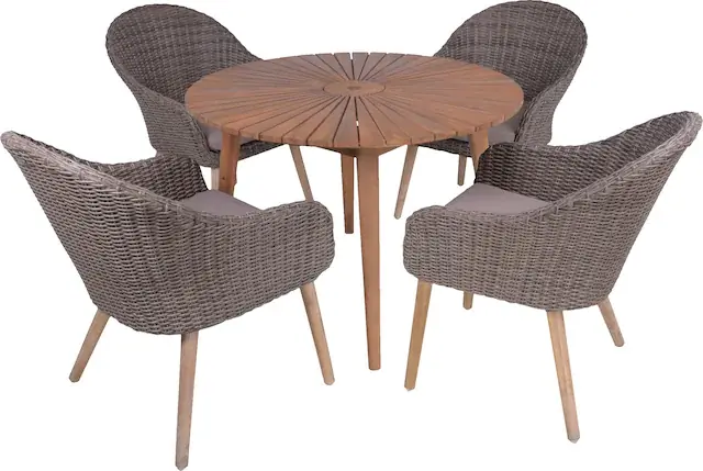 Garden Pleasure Garten-Essgruppe », Tischgruppe »FREMONT/PUEBLO Set 01«« Set, 4 Sessel, Tisch LxB: 110x110 cm, inkl Auflagen Heißes Angebot