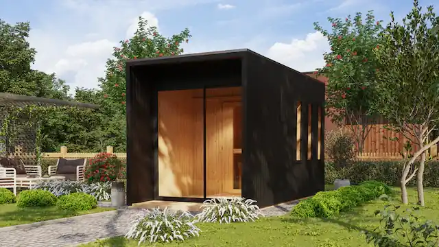 Direkt Vom Hersteller Karibu Saunahaus »Matheo« Set, Mit 9 kW Ofen und externer Steuerung.