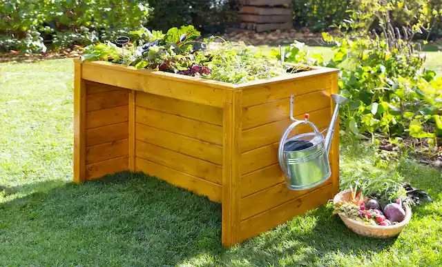 Top-Angebot weka Hochbeet »aus massivem nordischem Fichtenholz, farblich lasiert« unterfahrbar für Rollstuhlfahrer, BxTxH: 124x75x80 cm