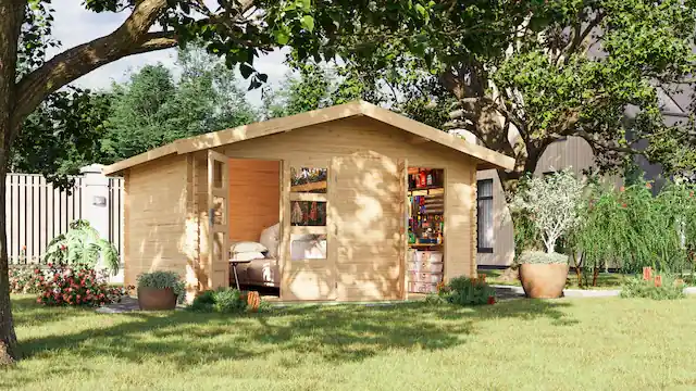 Bestseller Karibu Gartenhaus »Lagor 1« 38mm, 2 Raumhaus, aus hochwertiger nordischer Fichte