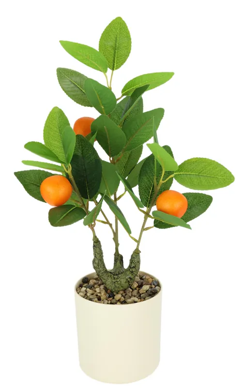 I.GE.A. Kunstpflanze »Künstlicher Orangenbaum mit Früchten im Topf« 40cm Kunstpflanze Zitrusbaum Deko Dekobaum Kunstpflanze Zierbaum Bestseller