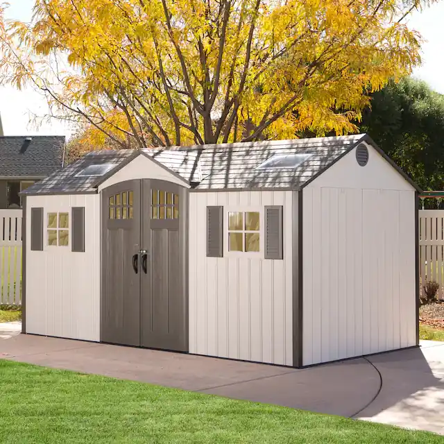 Lifetime Gerätehaus »Castle« Kunststoff, inkl. Fußboden, Regale und Werkzeugtasche Super-Preis