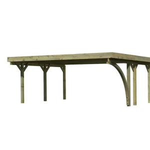 Bestseller Carport doppelt Classic 1B inkl.1 Bogen + Stahldach