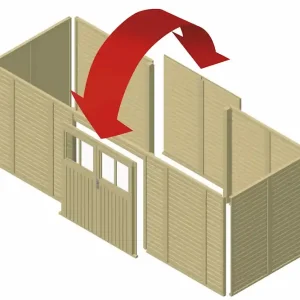 Begrenztes Angebot Carport Geräteraum 1 Premium mit DFT in Front,dopp.