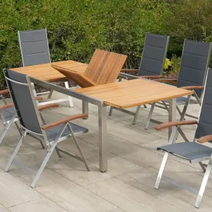 Ferrara Set 7tlg 6 Sessel Tisch 180(240)x100cm Ausverkauf