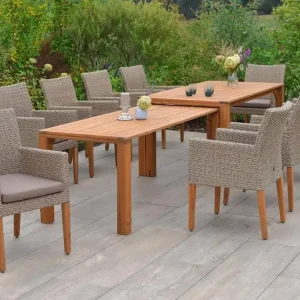 Ranzano Set 11tlg 10 Sessel Tisch 185/370x90/73cm Super-Preis