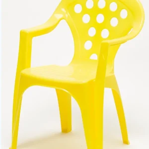 Super-Preis Kinder-Monoblock, Farbe gelb Rückenlehne gelocht