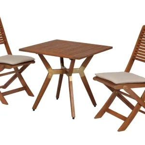 Schneller Versand Bali Set 5tlg Akazie Bistrotisch 70 x 70 cm