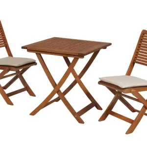 Schneller Versand Bali Set 5tlg Akazie Klapptisch 70 x 70 cm