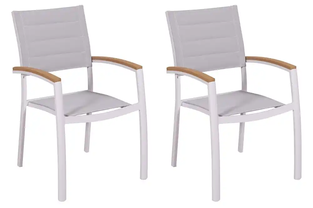 Stapelsessel Pisa 2er Set weiß Top-Angebot