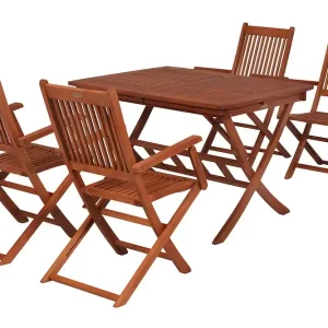 Rio Set 5tlg Eucalyptus Klapptisch 110 (160) x 90 cm Nur Heute