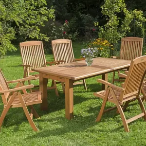 Maracaibo Set 7tlg Eucalyptus Tisch 180 (220/260) x 100 cm Knallerangebot