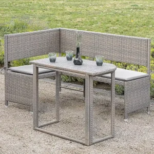 Finale Aktion Eckbank Set Eckb 148x100x91cm Tisch 90x50x75cm Stahl/Kunstst