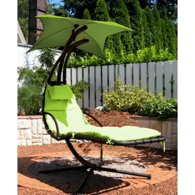 SCHWINGLIEGE, STAHLROHR STERNFÖR. SONNENSCHIRM, GRÜN Mega-Angebot