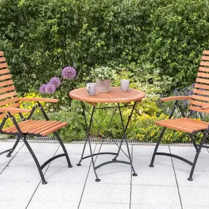 Echt Schlossgarten Set 3tlg 2 Sessel Klapptisch Ø 70cm