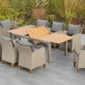 Must-Have Avellino Set 9tlg 8 Sessel Tisch 180(240) 100cm Kissen