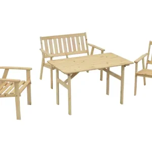 Sylt Set 5tlg 2 Sessel 1 Bank 1 Tisch Markenprodukt