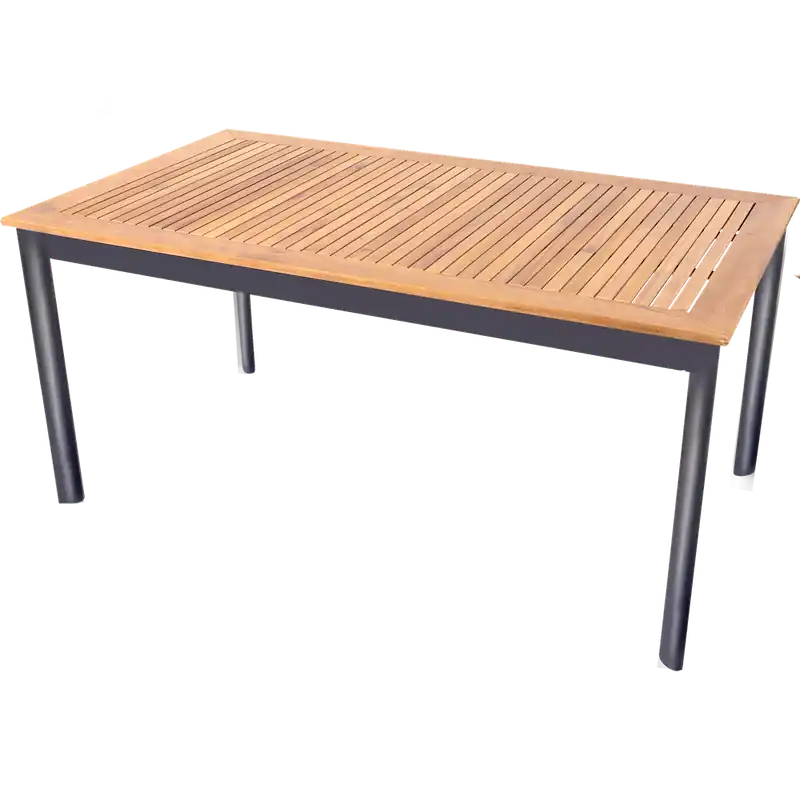 Tisch Monza anthr.,Alu-Gestell Teak-TP,150x90x75,5cm Top-Seller