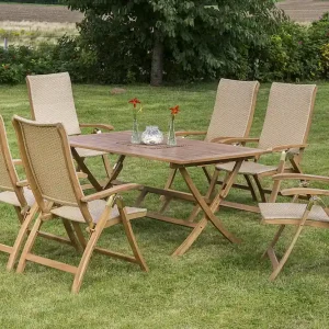 Capri Set 7tlg 6 Sessel Klapptisch 160x90cm Wochenendangebot