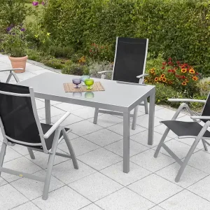 Carrara Set 4tlg 4 Sessel schwarz Tisch 150x90cm Jetzt Bestellen