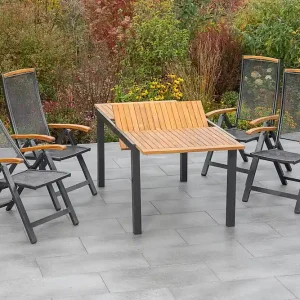 Wochenendangebot Tilos Set 9tlg 4 Sessel Kissen Tisch 150(200)x90cm